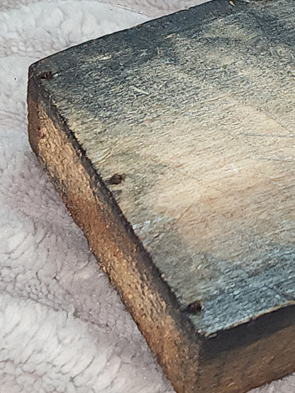 Vintage Wood Metal Newspaper Print Block Printer's Press People Walking pb2