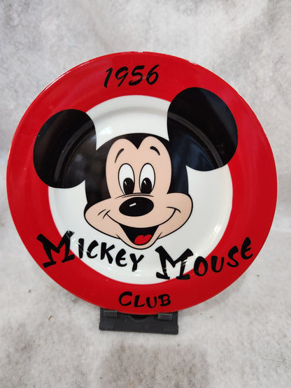 Vintage Mickey Mouse Club 8” ceramic Plate 1956 pl82