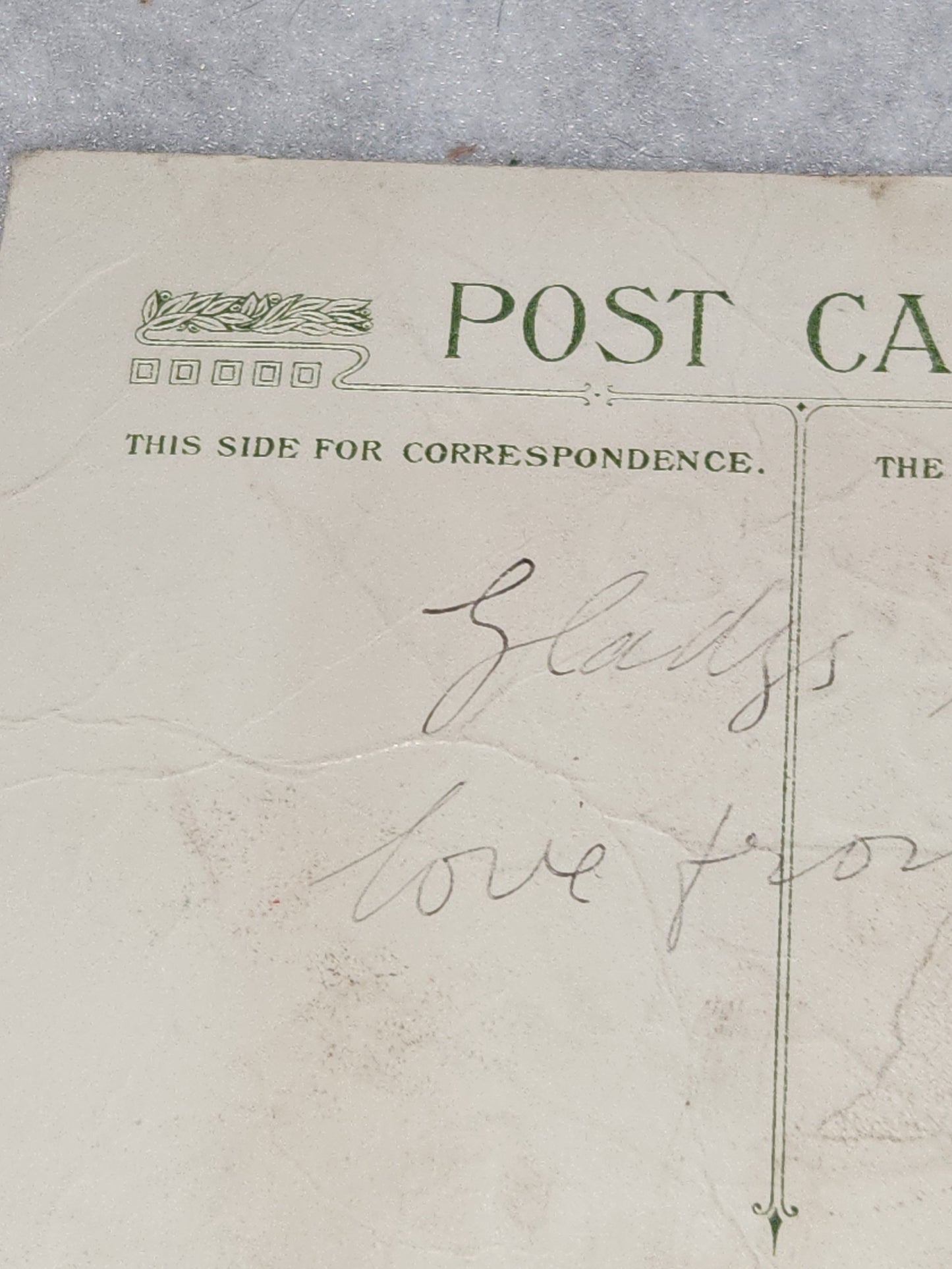 Antique Christmas Postcard Heaty Greetings with Sailboats and Life Preserver 1910 not mailed pc66