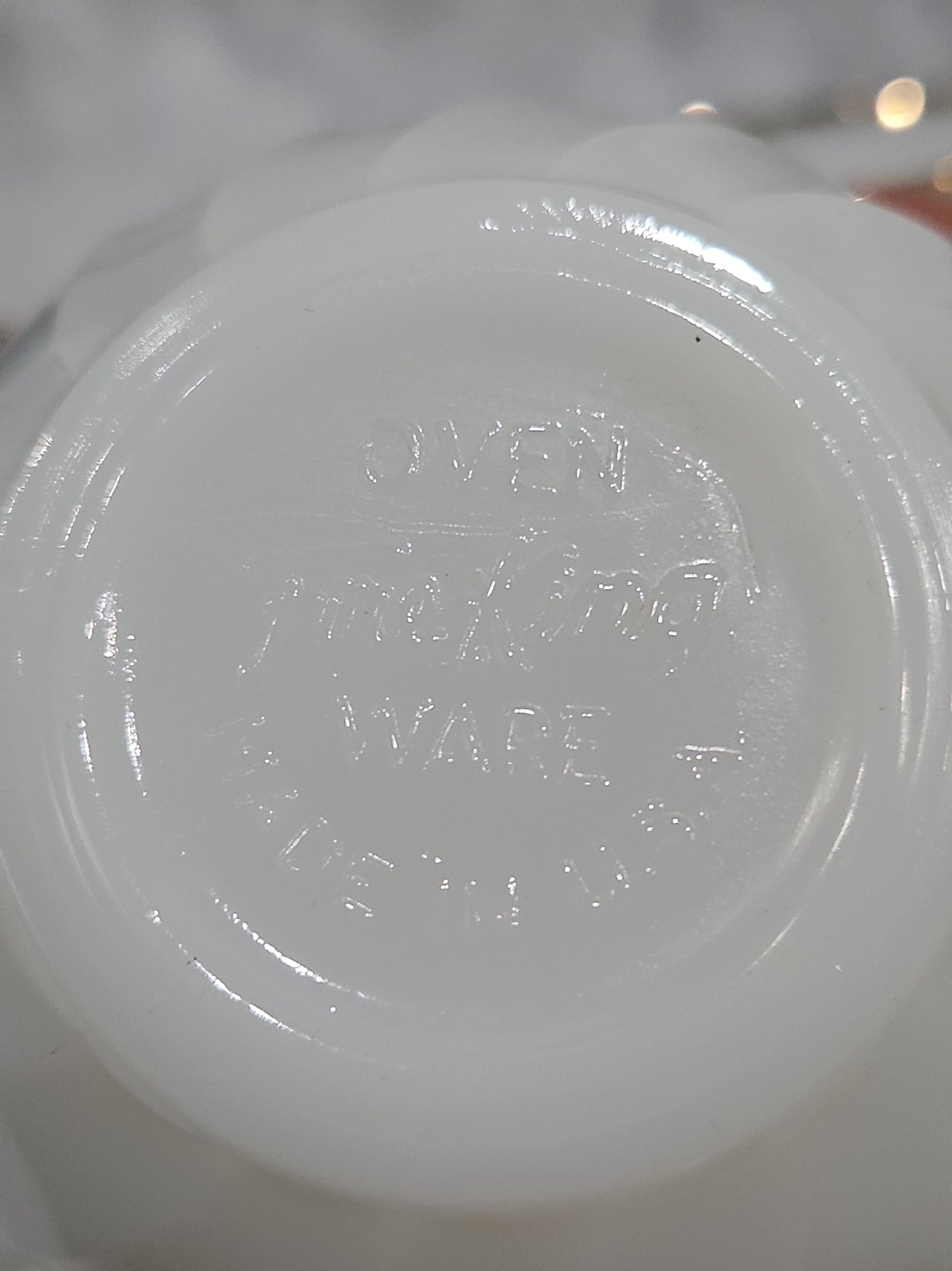 Vintage Fire King White Milk Glass Ribbed Swirl Tea Cup Oven Ware set of 5 fk4