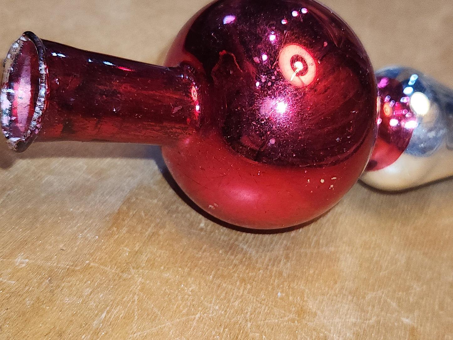 Vintage Mercury Glass Tree Topper NO BOX tt09