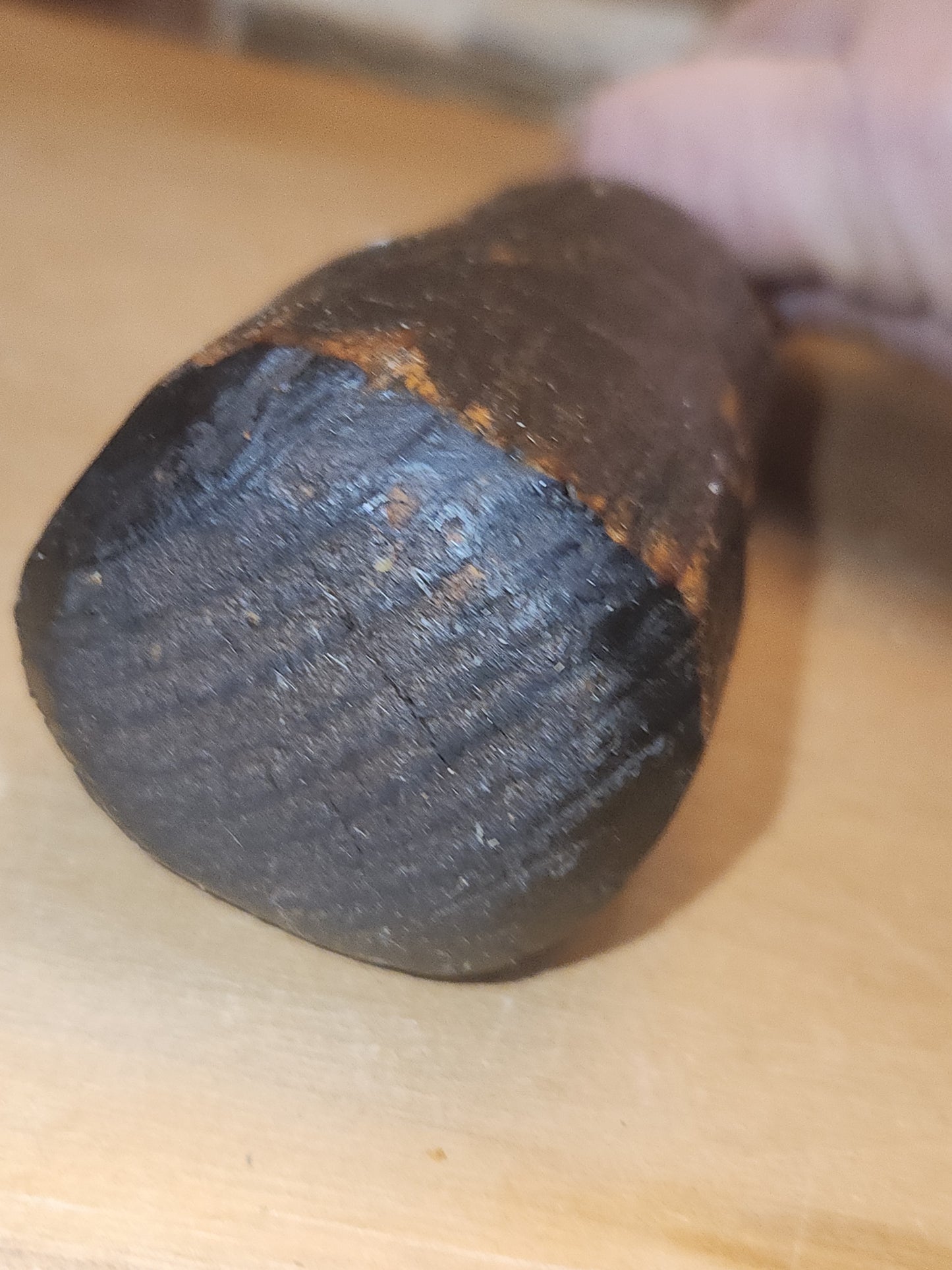 Antique Primitive Blacksmith Soldering Tool with Copper Steel Wood