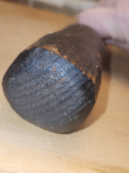 Antique Primitive Blacksmith Soldering Tool with Copper Steel Wood