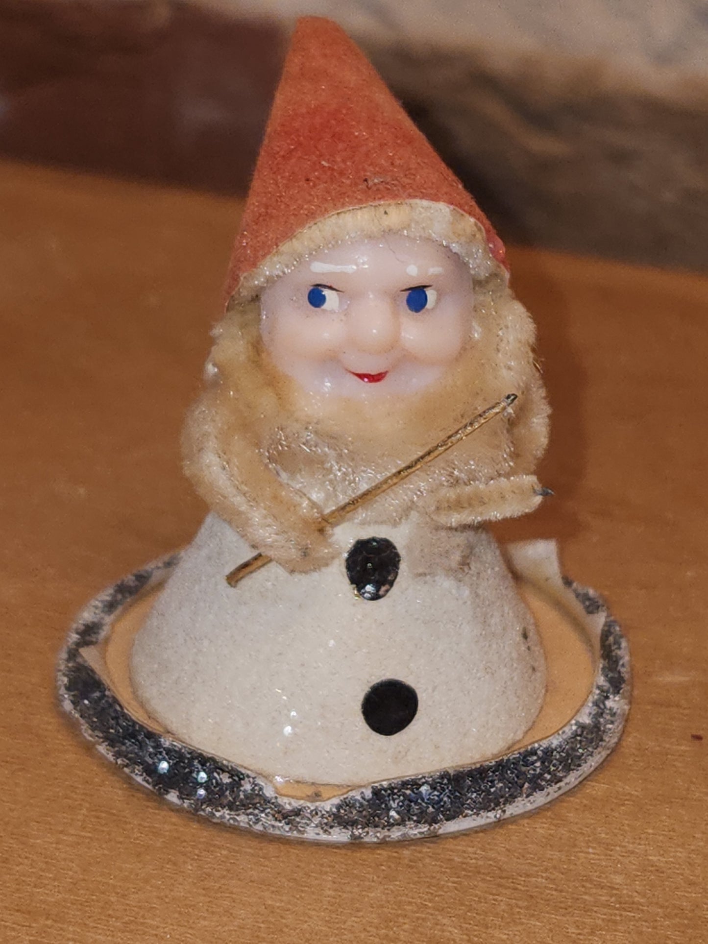 Vintage Elf Band Conductor Chenille Mica Japan MCM 1950s elf1