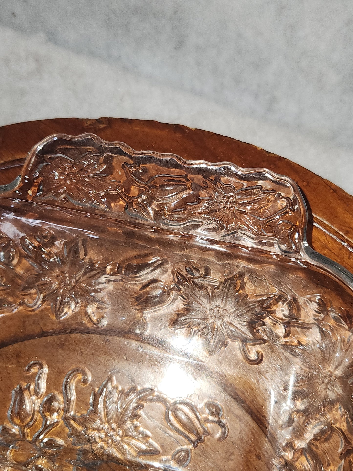 Vintage Princess House Exclusice Fantasia 3 Section Serving Dish #534 1989