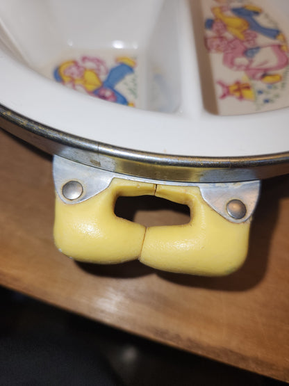 Vintage Excello Baby Food Warming Divided Dish pl54