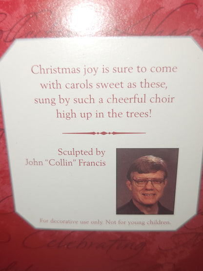 Vintage Hallmark Keepsake Ornament Christmas Tree Treetop Choir Bird Birdhouse 1998