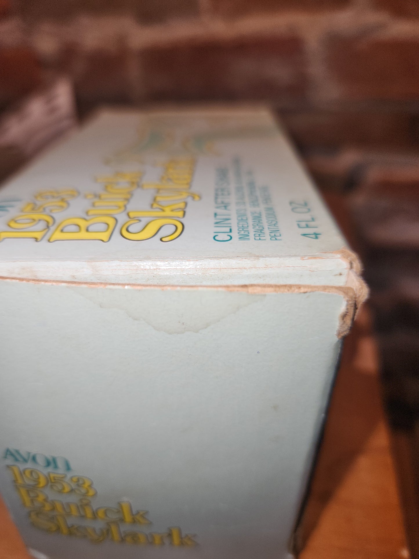 Vintage Avon 1953 Buick Skylark Clint After Shave With Unused Stickers and Original Box av489