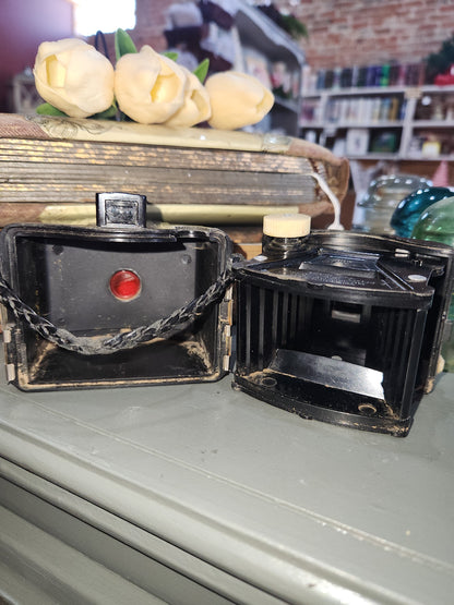 Vintage Kodak Camera Baby Brownie Special With Bakelite Box 127 Film 1940s vc8