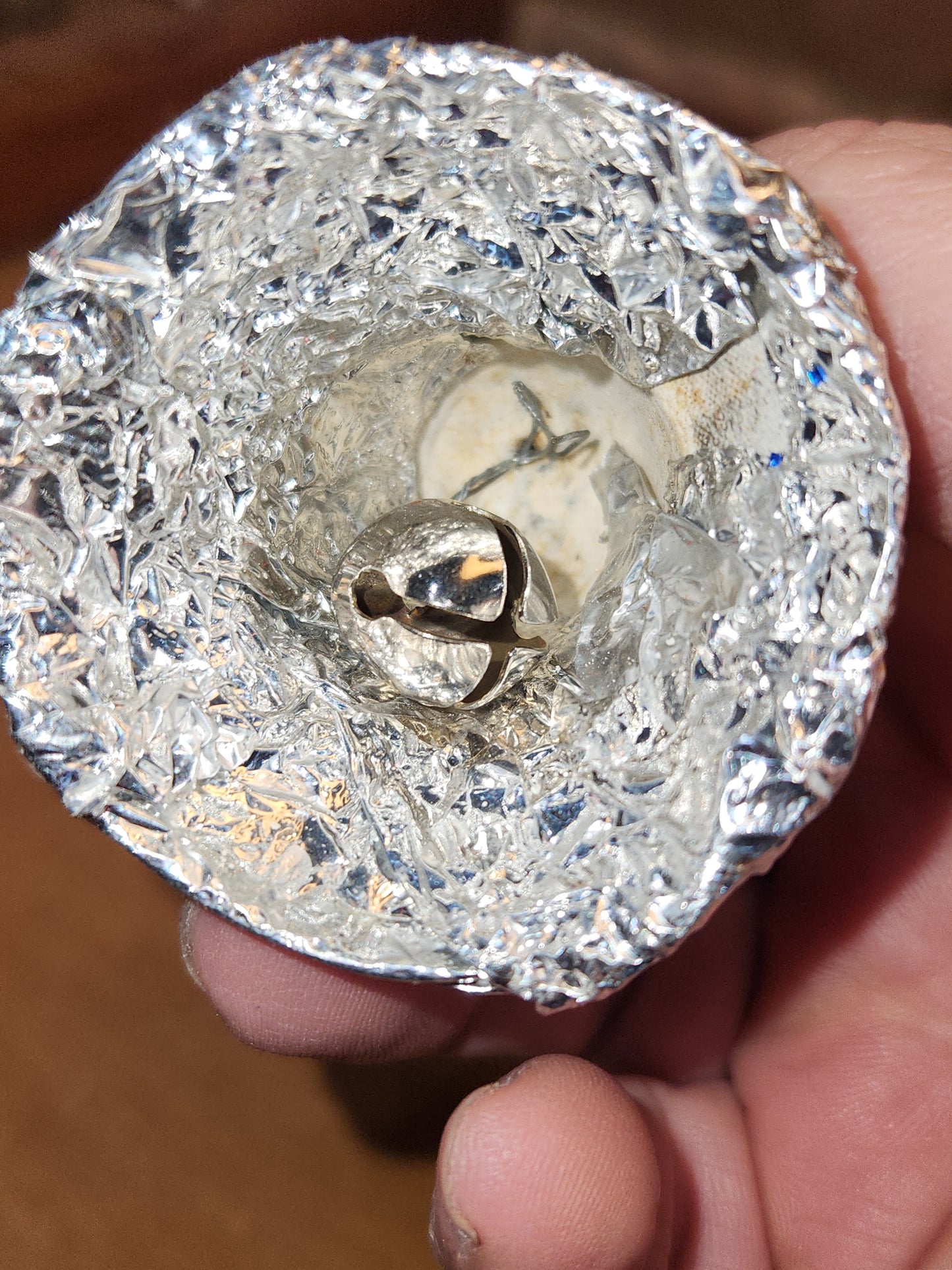 Vintage Foil Paper Mache Bell Christmas Ornaments