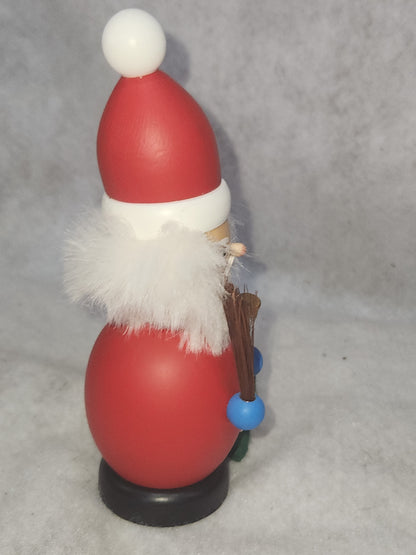 Vintage Erzgebirgische Volkskunst German Santa Smoker Wooden Incense Burner
