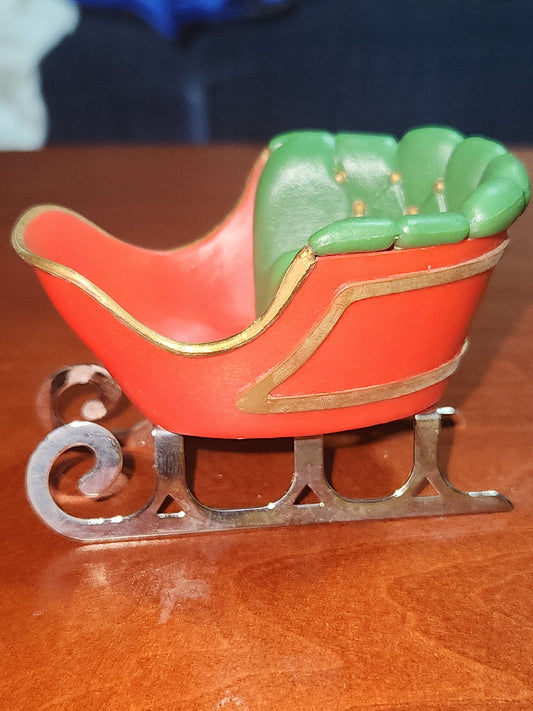 Vintage Hallmark Merry Miniatures Santa Sleigh 1980