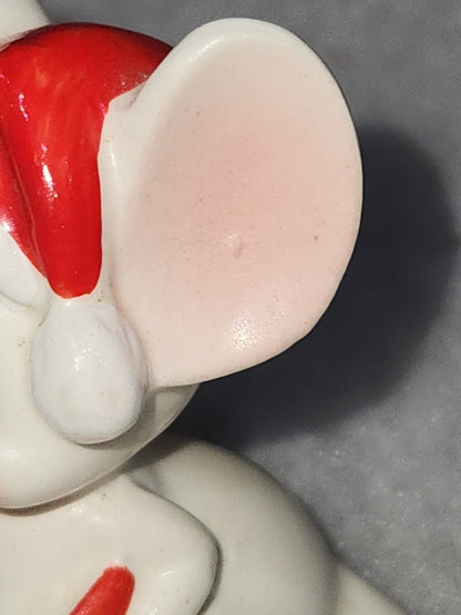 Vintage Lefton Christmas Mouse Figurine Japan le6