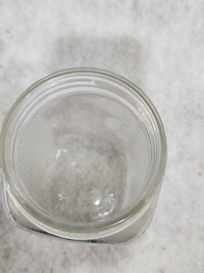 Vintage 1930-1940’s Hazel Atlas Diamond Clear Glass Jar Canister for coffee, tea, sugar jar43