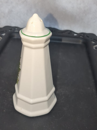 Vintage replacement Pfaltzgraff Christmas Tree Heritage Salt Shaker Tall Porcelain. ONE SHAKER ONLY