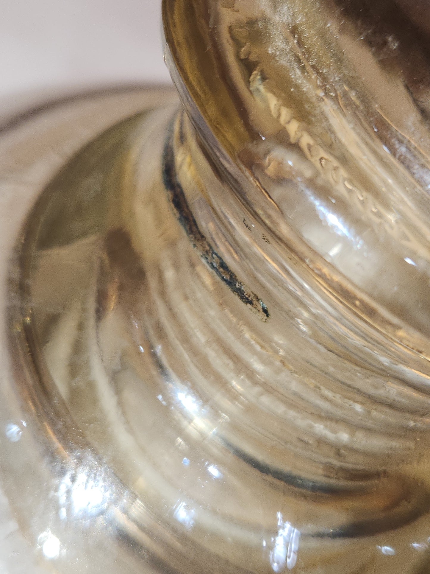 Vintage Kimble 830 Clear but Slight Amber Tint Tempered Glass Insulator 12-51 Made in USA 830a