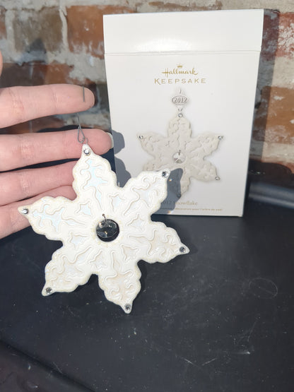 Hallmark Keepsake Ornament 2012 Porcelain Snowflake NIB ho8778