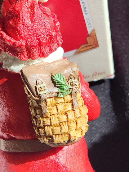 Vintage Hallmark Keepsake Ornanent Kris Kringle backpack 2004