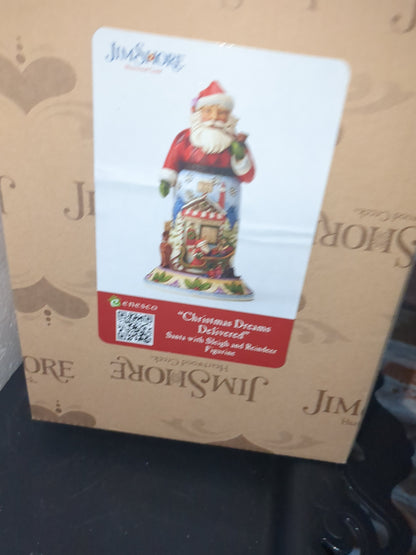 Jim Shore Christmas Dreams Delivered Santa With Sleigh And Reindeer 4055115