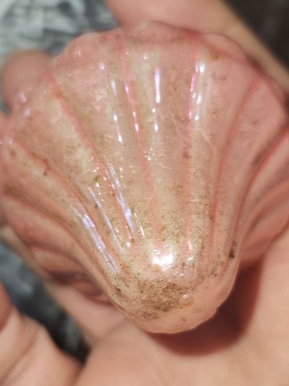 Vintage Glass Bumpy Lantern Chandelier Ornament Pink Christmas GLOWS o22