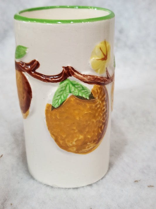 Vintage 1950s Napcoware Ceramic Orange Juice replacement glass originally came with a pitcher and set of glasses C-6240 made in Japan g70