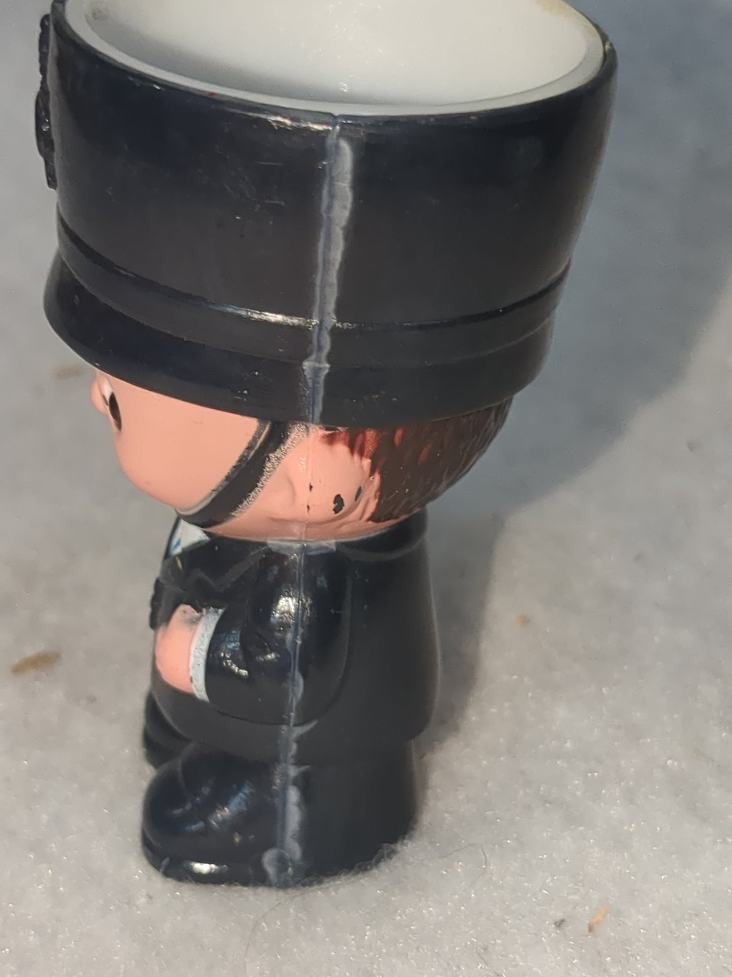 Vintage Policeman egg cup, trinket, air planter Hong Kong ec8