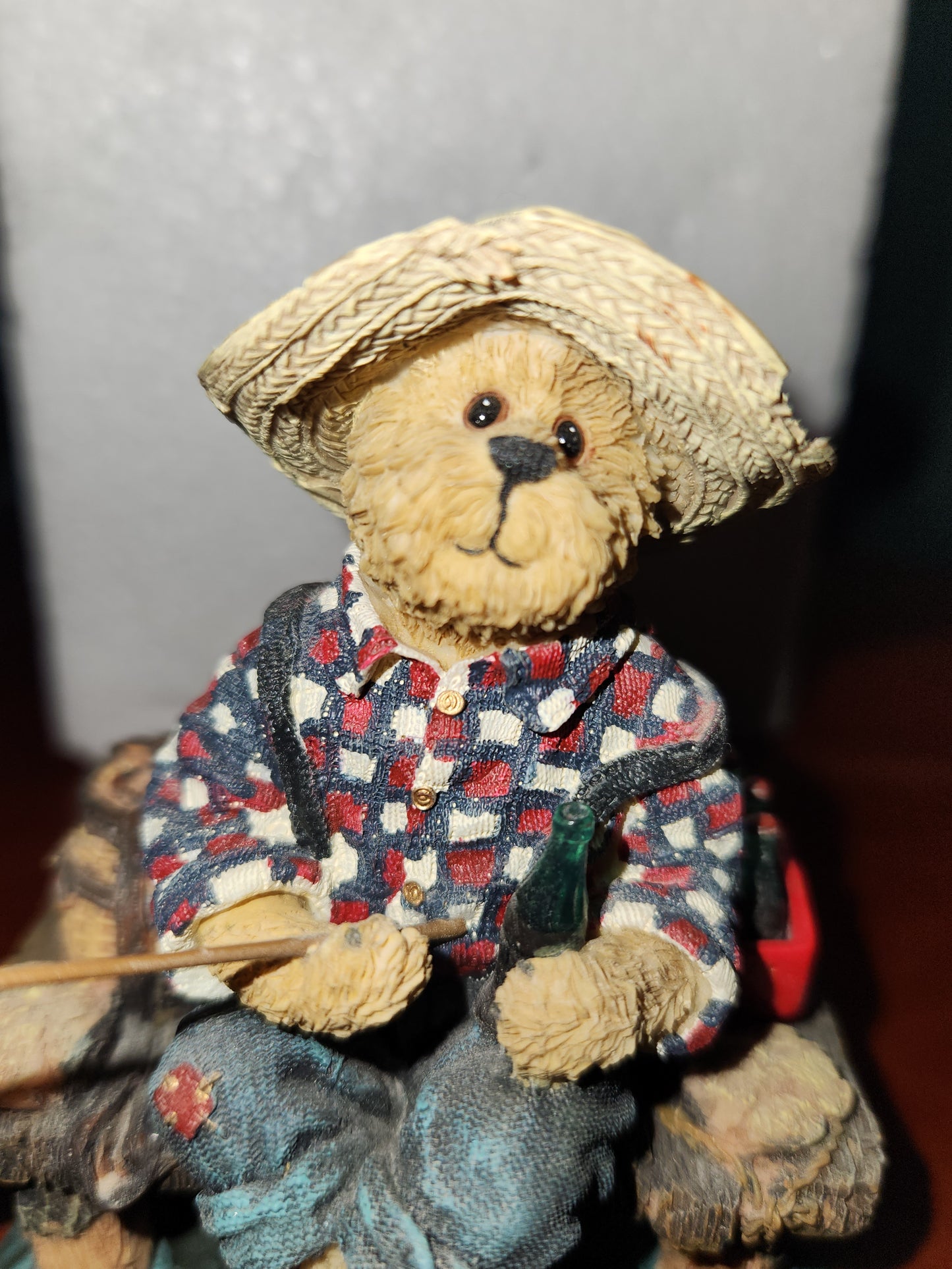 Boyds Bear Coca-Cola Coke figurine exclusive to Cracker Barrel Jimmie...favorite pastimes. Cc231b
