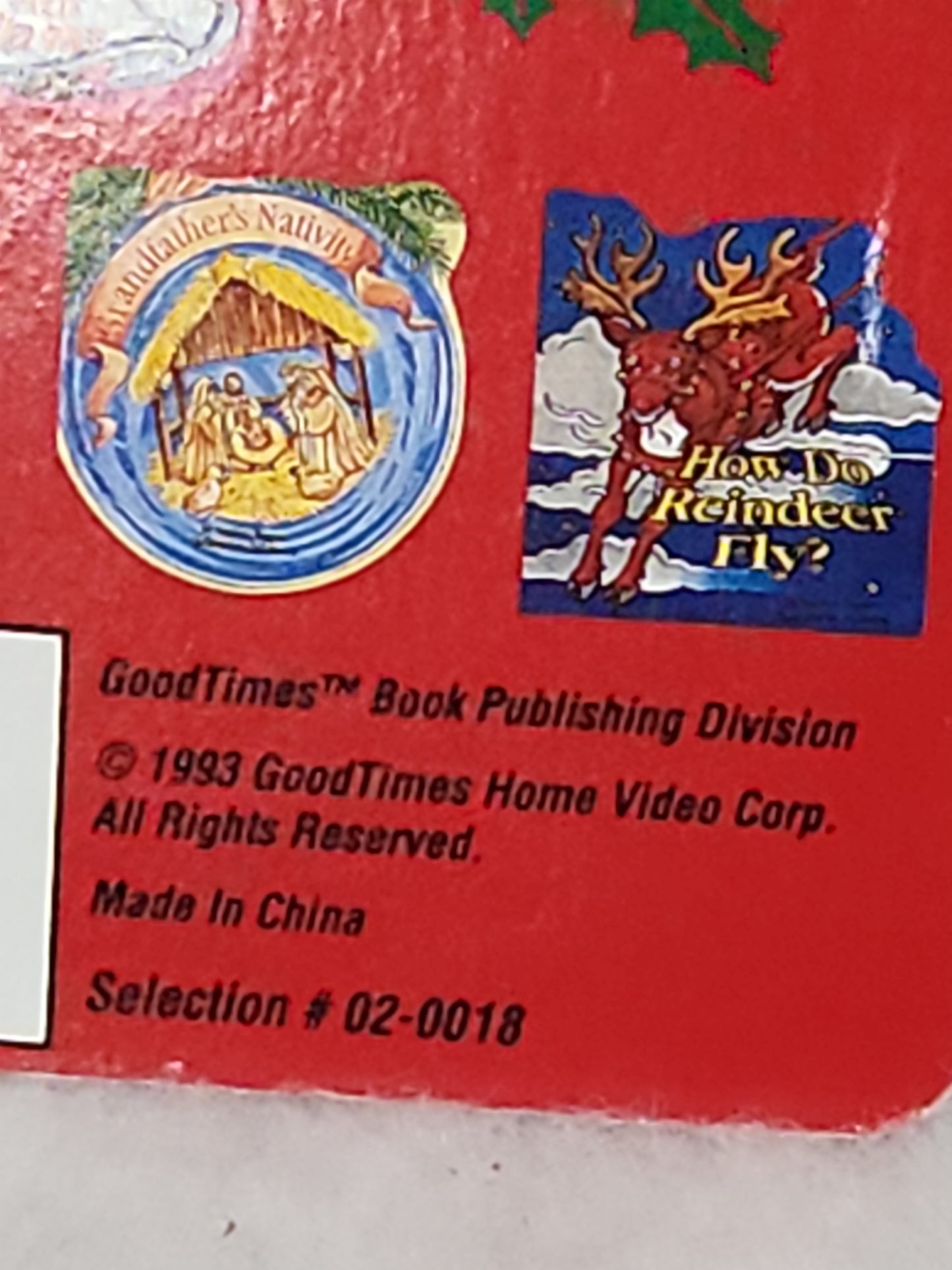 Vintage GoodTimes Christmas Ornament Books Children's Stories 1993 NIP sealed NOS