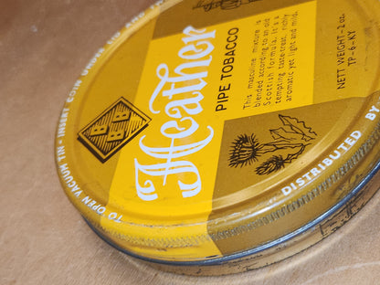 Vintage Heather Pipe Tobacco Tin 2 oz Scottish Formula Hollco tin016