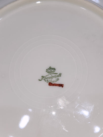 Antique Koenigszelt Silesia handled serving platter or plate. Germany pl77