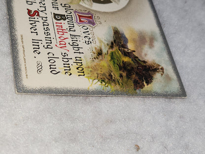 Antique Vintage Embossed Postcard Best Wishes Birthday Wishes Germany John Winsch 1912 pc67