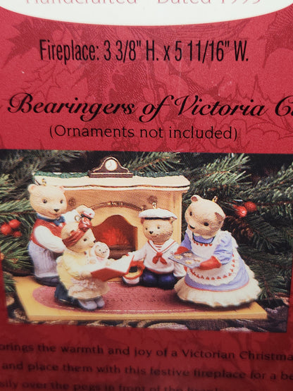 Vintage Hallmark Keepsake Ornament The Bearingers Fireplace 1993 ho1199