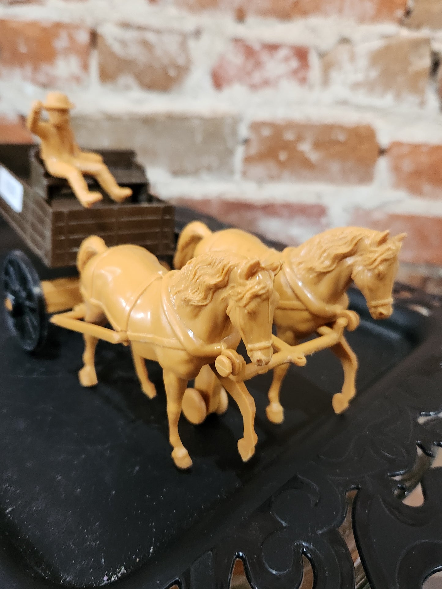 Processed Plastic Company Western Buckboard Farm Wagon and Team car65