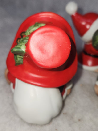 Vintage Homco Ceramic Christmas Bear Family #5600 Made in Taiwan