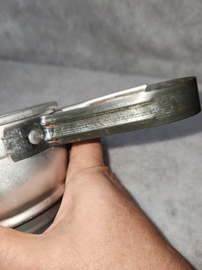 Vintage Foley Small Aluminum Flour Sifter squeeze handle 1 to 2 cup Pat. NO 2322676 fs7