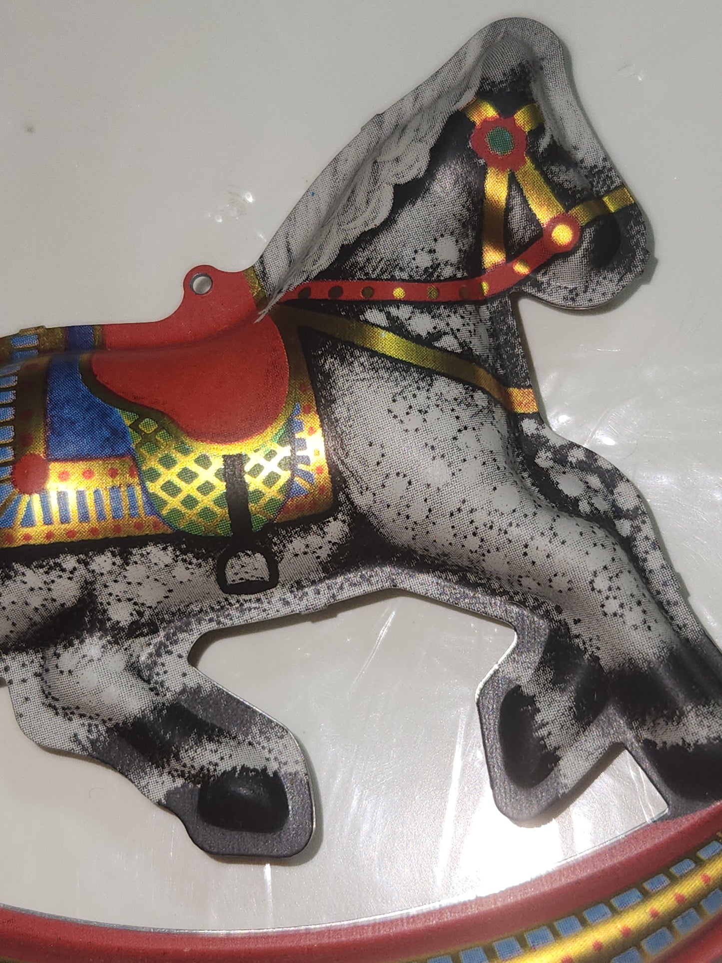 Vintage Hallmark Keepsake Ornanent Tin Rocking Horse 1983