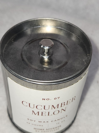 Home Accents Soy Wax Candle 10 oz Cucumber Melon cmc
