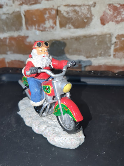 Christmas Limited Edition Rebel Without A Claus motorcycle Figurine "A Cool Yule for Santa" by Hamilton r14