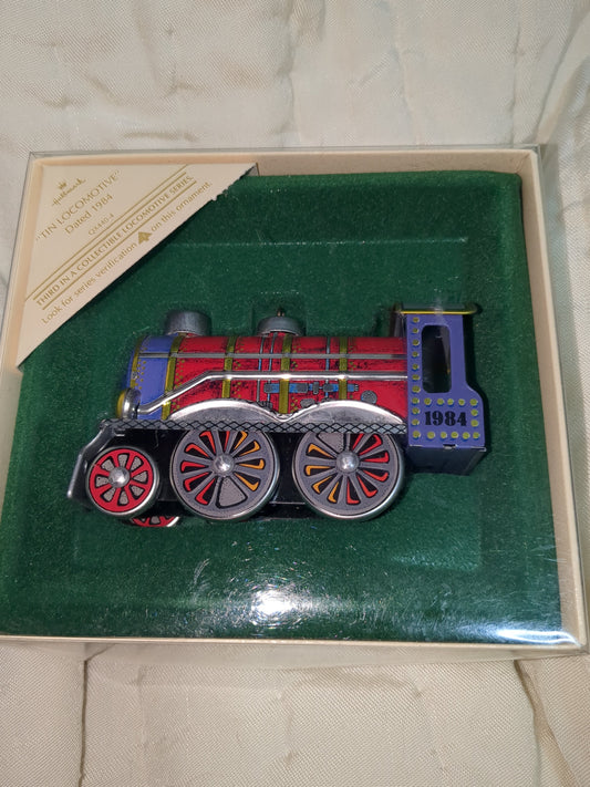 Vintage 1984 Hallmark tin locomotive series train #3 hh293