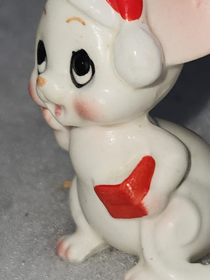 Vintage Lefton Christmas Mouse Figurine Japan le6