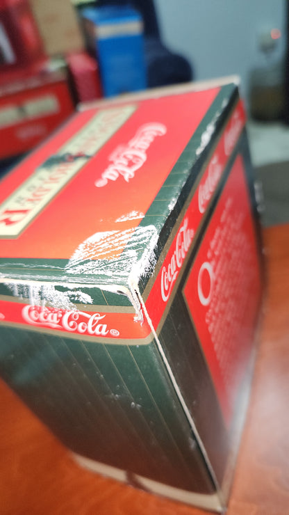 Vintage Coca-Cola Coke Cast Iron Stocking Holder - 1997 Bears at Fireplace cc262