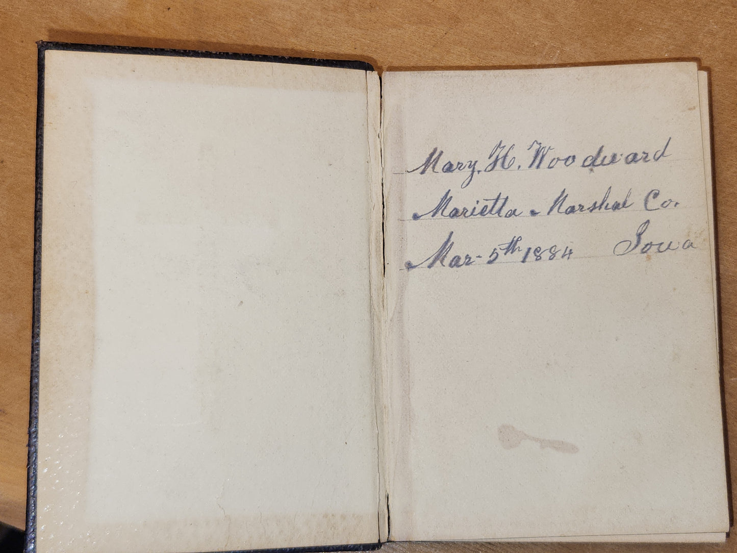 Antique Hymnal Protestant Episcopal Church E & JB YOUNG 1882 Inscribed 1884 ab1