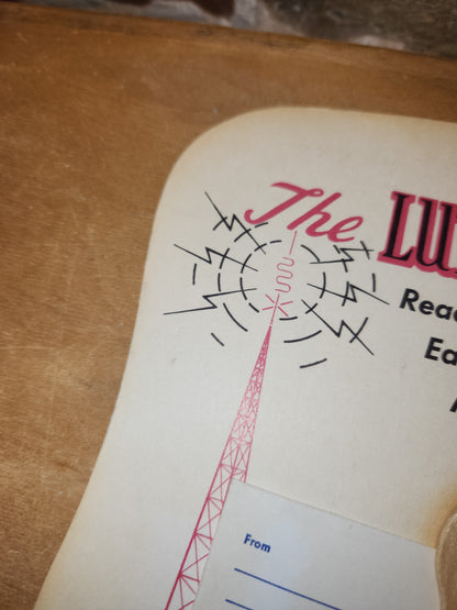 Vintage Advertising Hand Fan & Envelope Bringing Christ To The Nations Lutheran Hour St Louis 10, MO AS IS af4