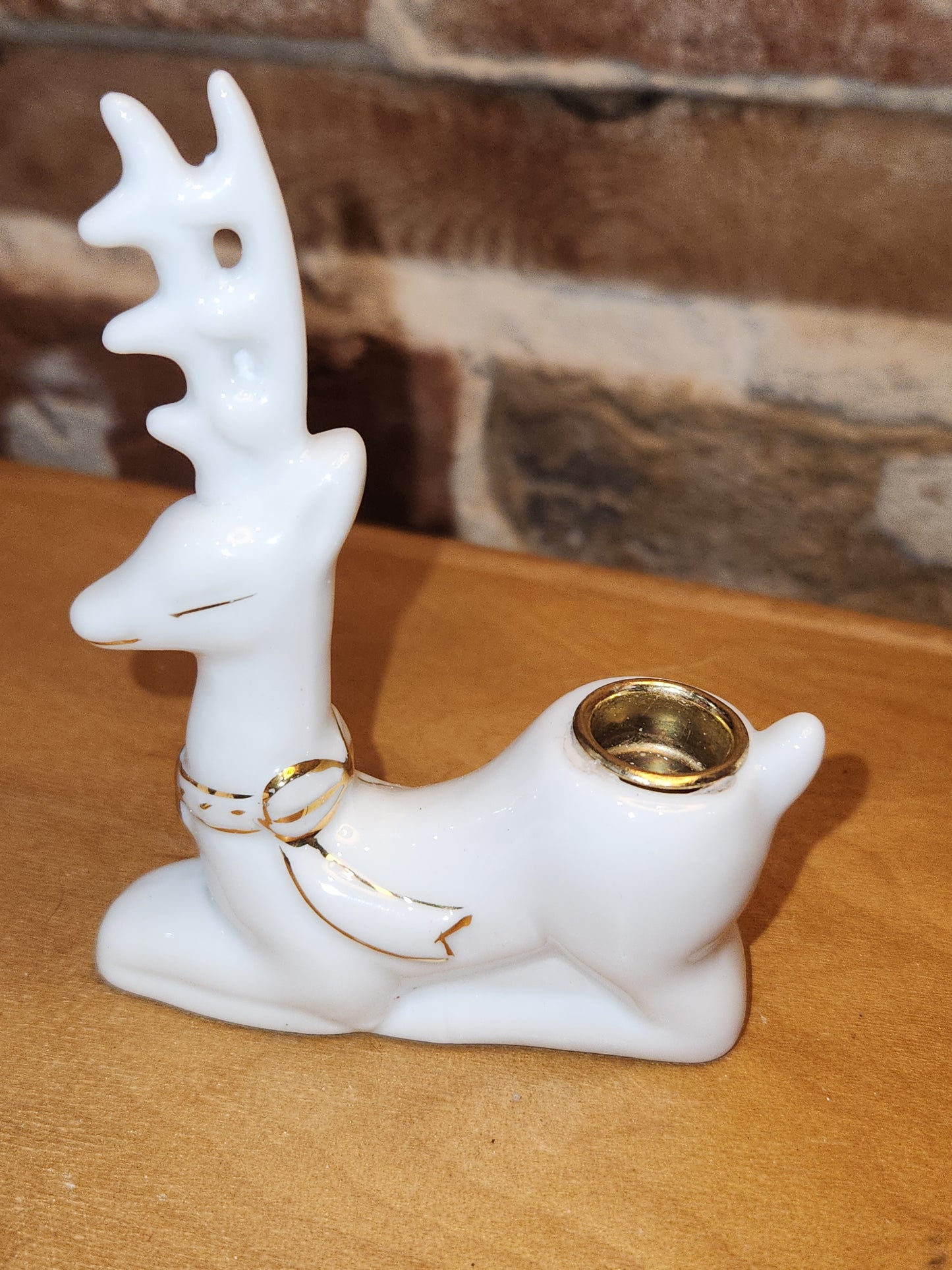 Vintage Hostess House Reindeer Candle Holder deer u68