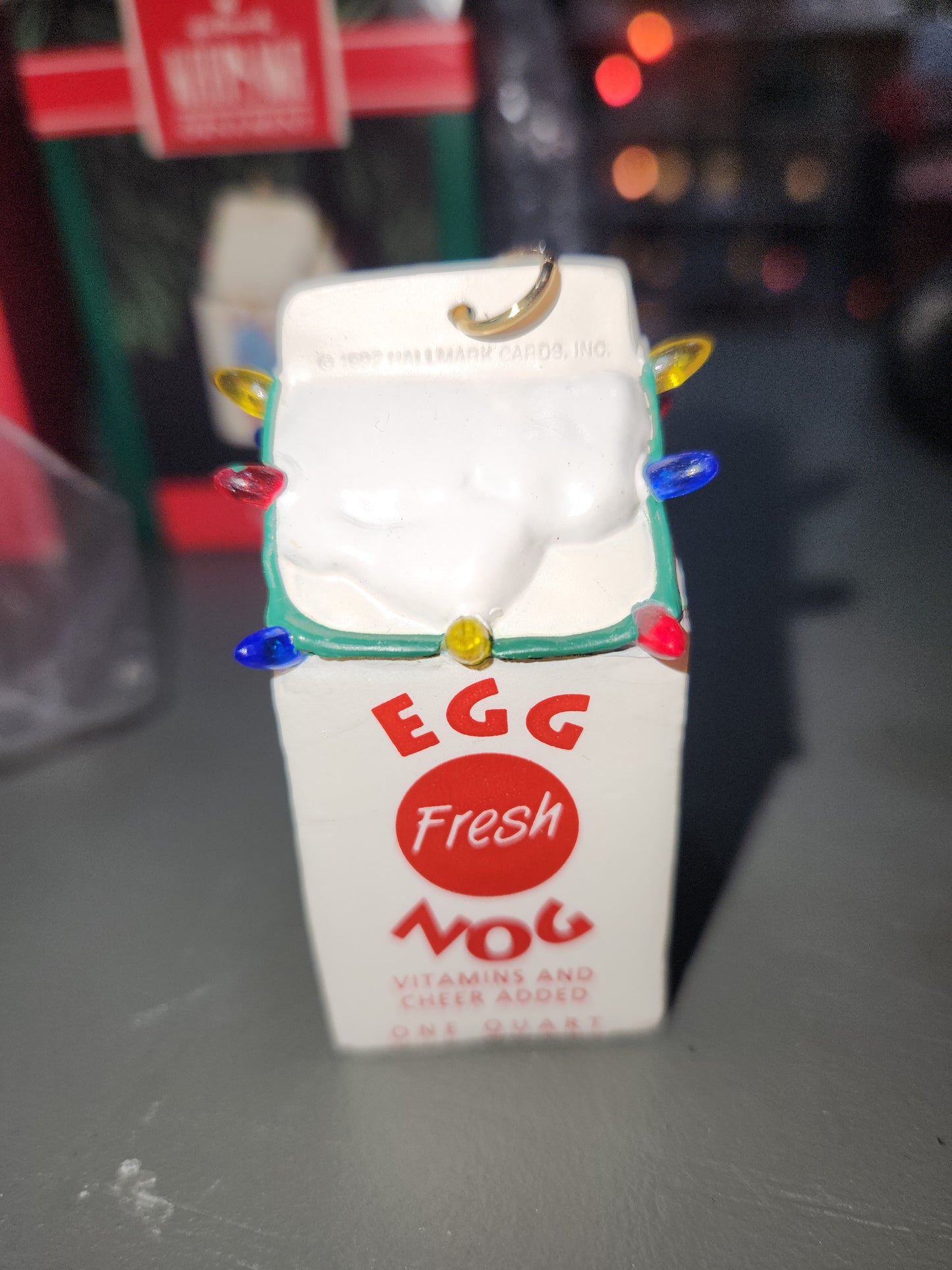 Three Vintage Hallmark Keepsake Ornaments 1986 Treetop Trio  1993 Peep Inside Birdhouse  1992 Egg Nog Nest