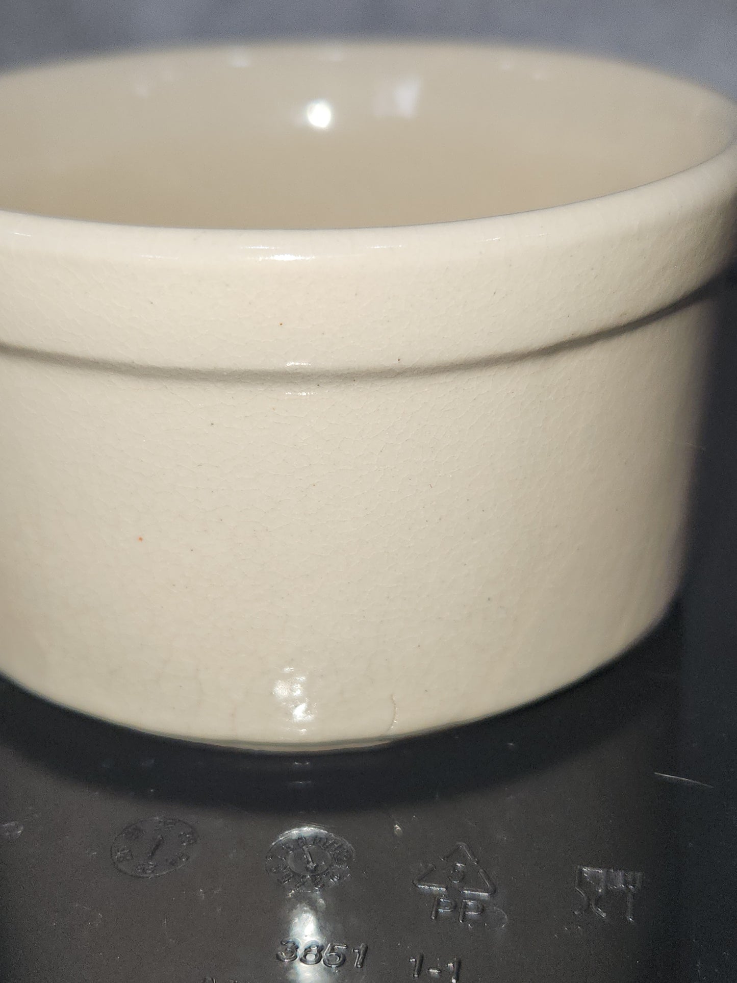Vintage R.R.P.Co. Roseville Pottery 4" Crock Ohio USA Ramikin Dip cr99