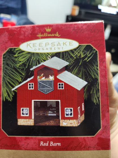 Red Barn Hallmark Ornament 1999 Complimentary to Town and Country Series t&c2