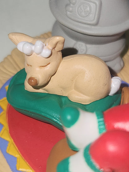 Avon Gift Collection Christmas With Santa Ornament Taking A Nap