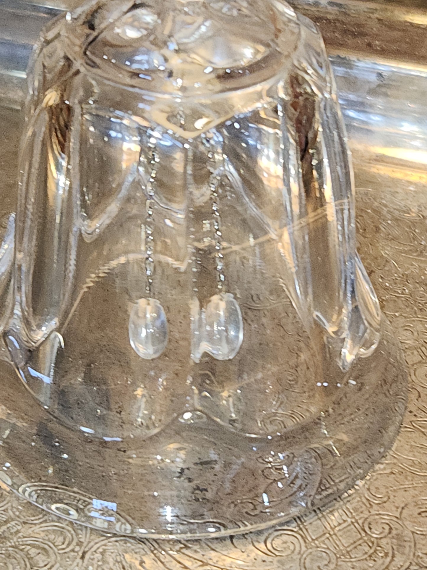 Vintage Pressed Glass Bell be6