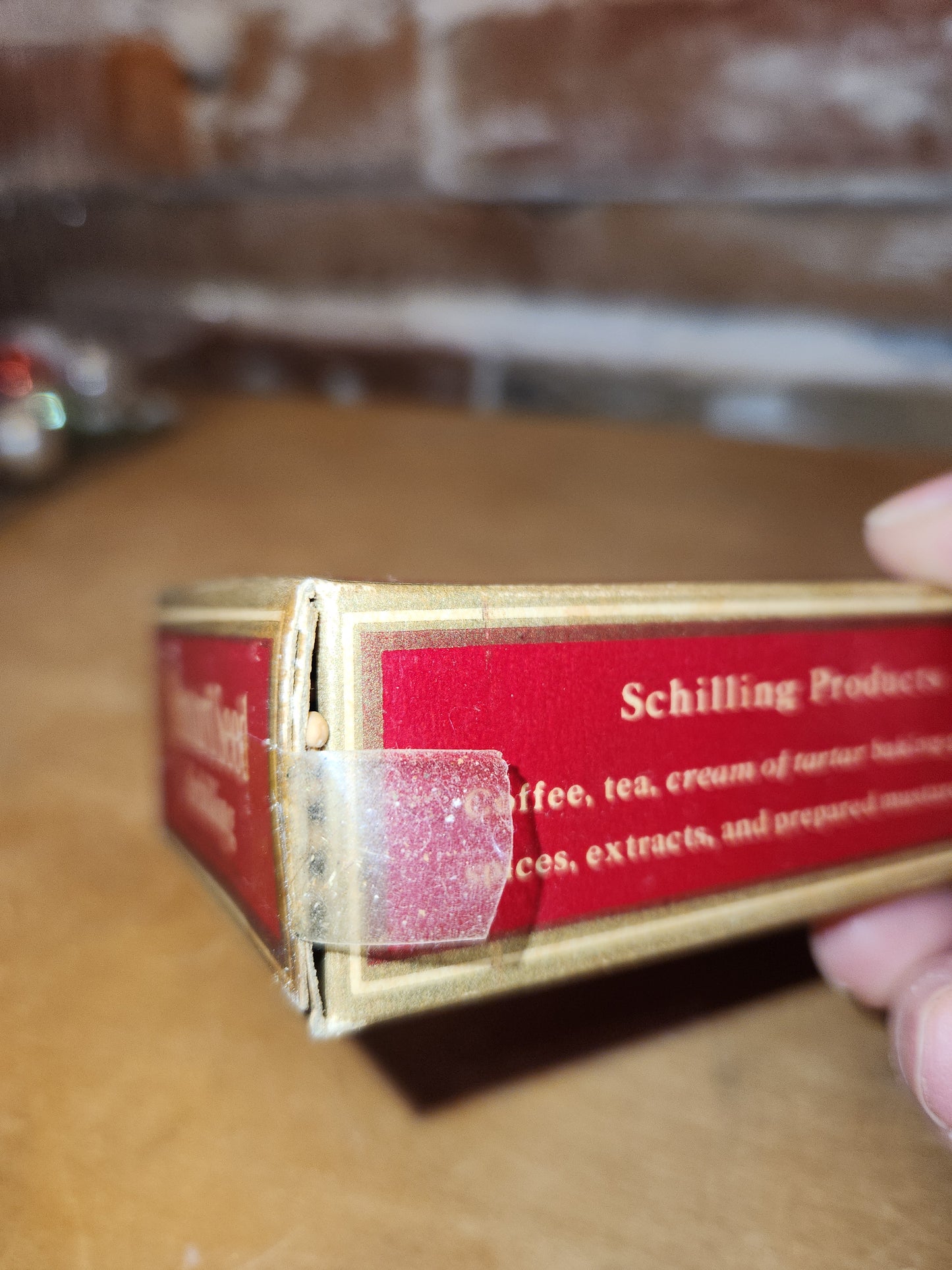 Vintage Schilling Spice Box Mustard Whole Seed Mostly Empty 2 Ounces Schilling Spice & Co. SAN Francisco t671